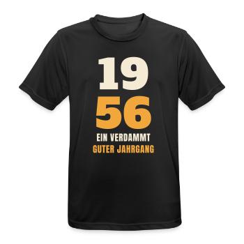 1956 Ein verdammt guter Jahrgang 70. Geburtstag - Männer T-Shirt atmungsaktiv - Schwarz - Vorne - AI Model Male 178 light (178cm)