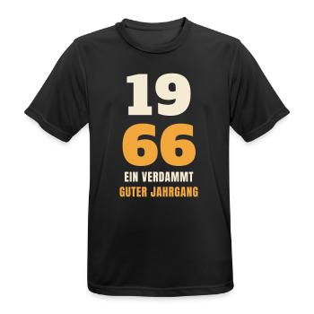 1966 Ein verdammt guter Jahrgang 60. Geburtstag - Männer T-Shirt atmungsaktiv - Schwarz - Vorne - AI Model Male 178 light (178cm)
