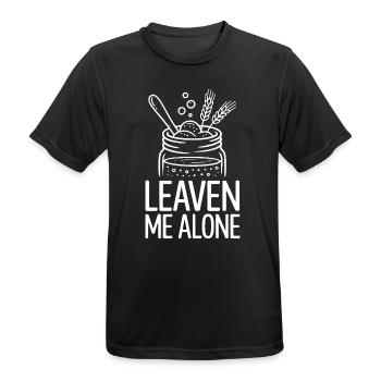 Leaven Me Alone - Männer T-Shirt atmungsaktiv - Schwarz - Vorne - AI Model Male 178 light (178cm)