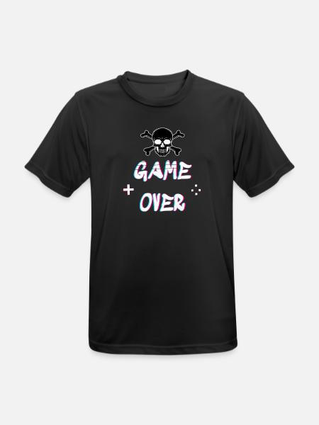 Game over T Shirt - Männer T-Shirt atmungsaktiv - Schwarz