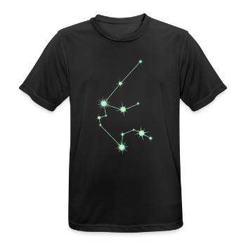Wassermann-Stern Sternbild Sternzeichen Grün - Männer T-Shirt atmungsaktiv - Schwarz - Vorne - AI Model Male 178 light (178cm)