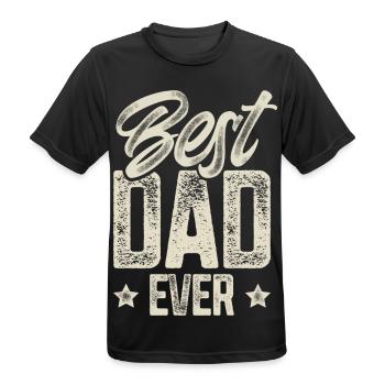 Dad Father Father's Day Best Dad - Men's Breathable T-Shirt - black - Front - AI Model Male 178 light (178cm)