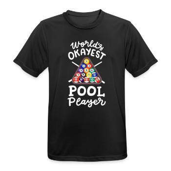 Billardspieler Billard - Männer T-Shirt atmungsaktiv - Schwarz - Vorne - AI Model Male 178 light (178cm)