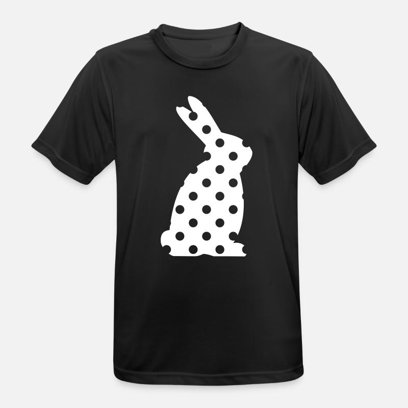 Bunny Dots Easter Gift - Men's Breathable T-Shirt - black