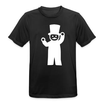 Schornsteinfeger  - Männer T-Shirt atmungsaktiv - Schwarz - Vorne - AI Model Male 178 light (178cm)