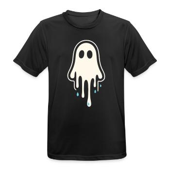 Melting Ghost Art - Men's Breathable T-Shirt - black - Front - AI Model Male 178 light (178cm)