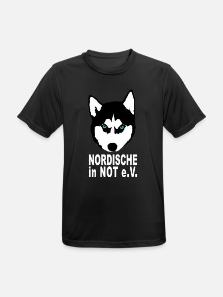 Husky Nordische in Not - Männer T-Shirt atmungsaktiv - Schwarz