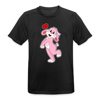 Rabbit Bride Veil Wedding - Men's Breathable T-Shirt - black - Front - AI Model Male 178 light (178cm)