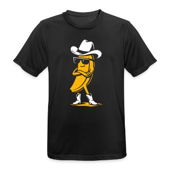 Cowboy Banana with Attitude - Men's Breathable T-Shirt - black - Front - AI Model Male 178 light (178cm)