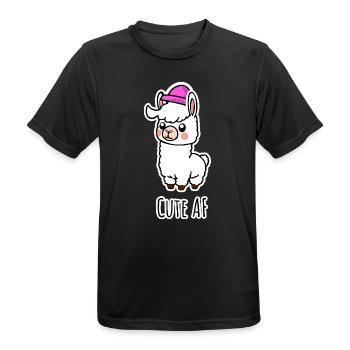 Cute AF Llama Baby or Alpaca - Men's Breathable T-Shirt - black - Front - AI Model Male 178 light (178cm)