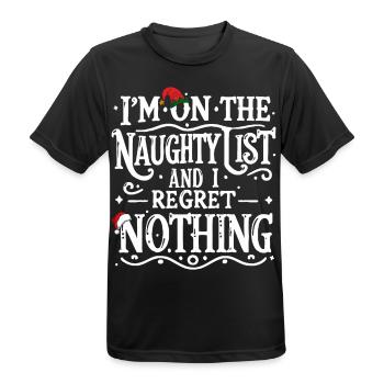 Sur la liste des vilains - T-shirt respirant Homme - noir - Devant - AI Model Male 178 light (178cm)