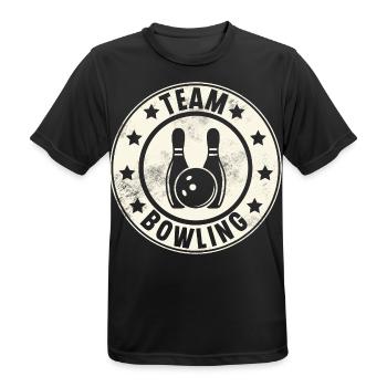 Équipe de bowling - T-shirt respirant Homme - noir - Devant - AI Model Male 178 light (178cm)