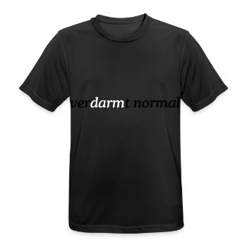 verDARMt normal - Männer T-Shirt atmungsaktiv - Schwarz - Vorne - AI Model Male 178 light (178cm)