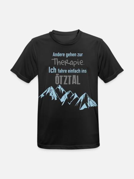 Therapie Ötztal - Männer T-Shirt atmungsaktiv - Schwarz
