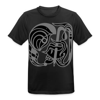 Ich bin kein Feind. Hand der Einigkeit & Harmonie - Männer T-Shirt atmungsaktiv - Schwarz - Vorne - AI Model Male 178 light (178cm)