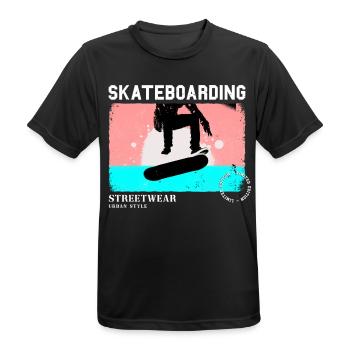 Skateboarding Skate Skater Skateboard Sk8 Vintage - Männer T-Shirt atmungsaktiv - Schwarz - Vorne - AI Model Male 178 light (178cm)