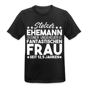 Ehepaar Ehemann Petersilienhochzeit Geschenk - Männer T-Shirt atmungsaktiv - Schwarz - Vorne - AI Model Male 178 light (178cm)