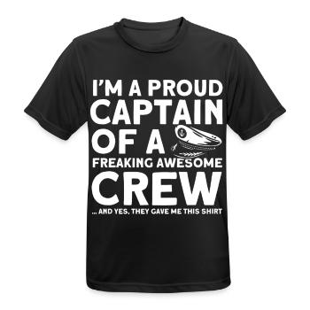 Boat Lovers Boat Captain Captain Captains - Men's Breathable T-Shirt - black - Front - AI Model Male 178 light (178cm)