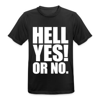 Enfer Oui Ou Non Hustle Training Fitness Dites Non - T-shirt respirant Homme - noir - Devant - AI Model Male 178 light (178cm)