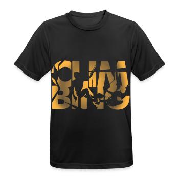 Escalade alpinisme sport cadeau passion - T-shirt respirant Homme - noir - Devant - AI Model Male 178 light (178cm)