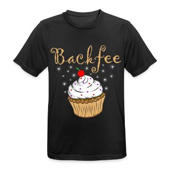 Backfee Backen Bäckerin Konditorin Hobbybäckerin - Männer T-Shirt atmungsaktiv - Schwarz - Vorne - AI Model Male 178 light (178cm)