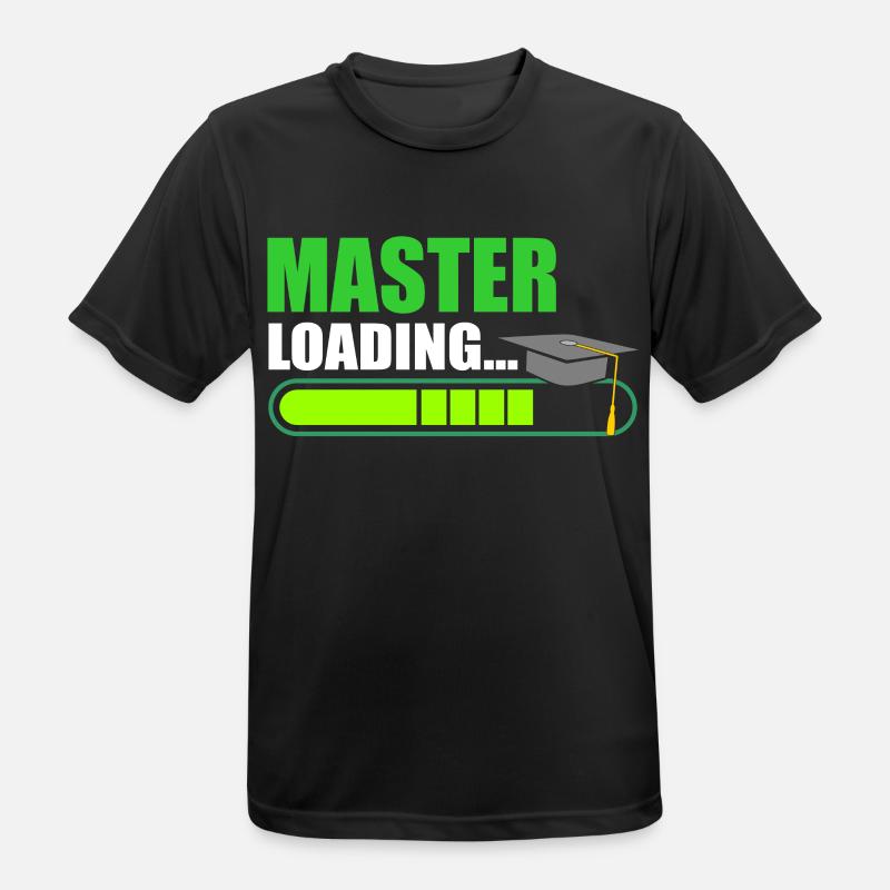 Master Loading Masterabschluss - Männer T-Shirt atmungsaktiv - Schwarz
