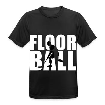 Unihockey Hobby im Namen - Männer T-Shirt atmungsaktiv - Schwarz - Vorne - AI Model Male 178 light (178cm)