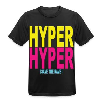 90s 90s party 90s techno 90 years - Men's Breathable T-Shirt - black - Front - AI Model Male 178 light (178cm)