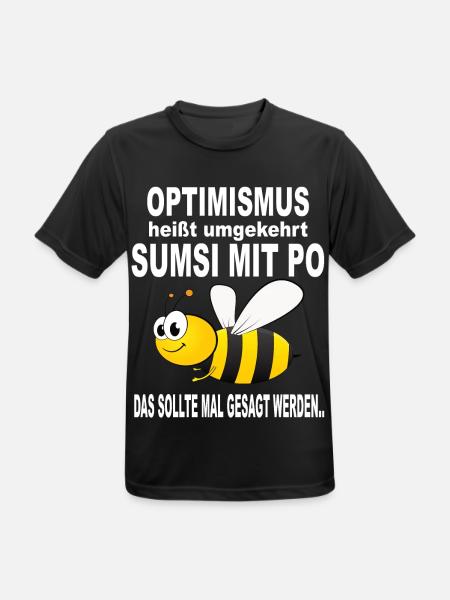 Optimismus Sumsi Mit po Lustige Sprüche Biene - Männer T-Shirt atmungsaktiv - Schwarz
