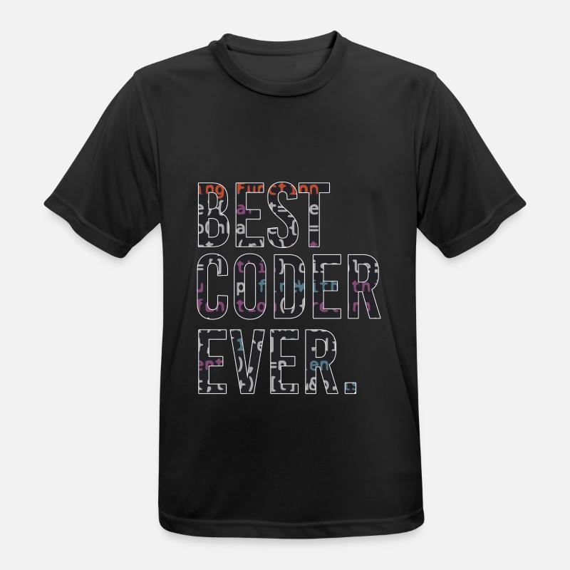 Best programmer code coder - Men's Breathable T-Shirt - black