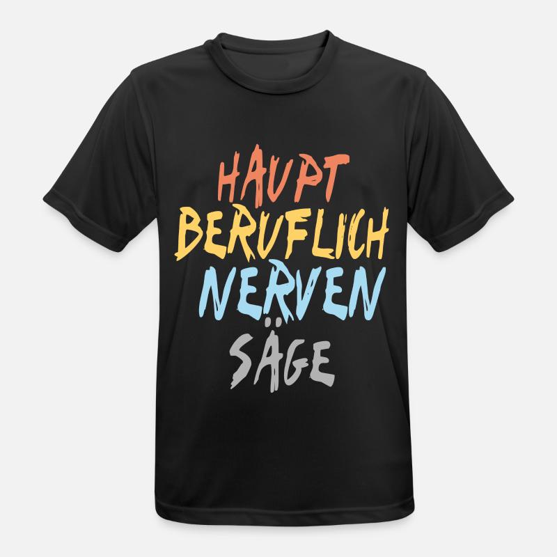 Nervensäge - Männer T-Shirt atmungsaktiv - Schwarz