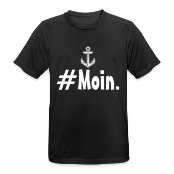 Moin Hansestadt Hamburger Hamburg Lustige Sprüche - Männer T-Shirt atmungsaktiv - Schwarz - Vorne - AI Model Male 178 light (178cm)