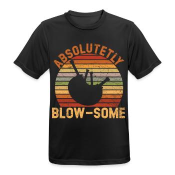 Absolut Blow-some Instrument Musicien Cornemuse - T-shirt respirant Homme - noir - Devant - AI Model Male 178 light (178cm)