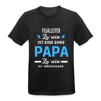 Zu eine ehre Papa ist undezahlbar Filialleiter - Männer T-Shirt atmungsaktiv - Schwarz - Vorne - AI Model Male 178 light (178cm)