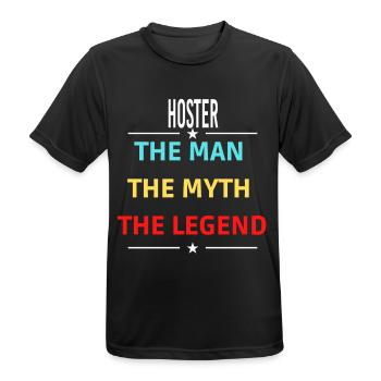 L’homme Le mythe La légende HOSTER - T-shirt respirant Homme - noir - Devant - AI Model Male 178 light (178cm)