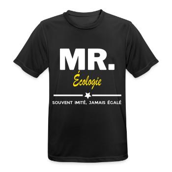 MR. souvent imité, jamais égalé Écologie - T-shirt respirant Homme - noir - Devant - AI Model Male 178 light (178cm)