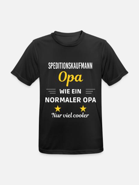 Opa wie ein nur viel cooler Speditionskaufmann - Männer T-Shirt atmungsaktiv - Schwarz