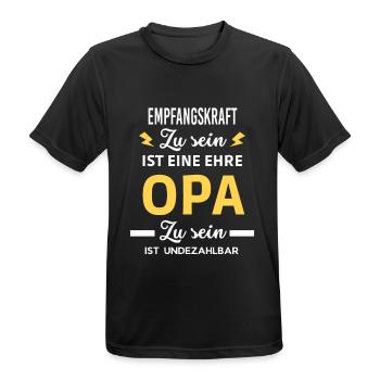ist eine ehre OPA ist undezahlbar Empfangskraft - Männer T-Shirt atmungsaktiv - Schwarz - Vorne - AI Model Male 178 light (178cm)
