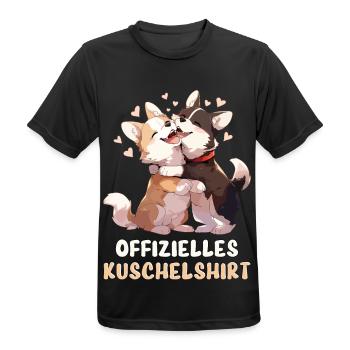 Chemise Câline Officielle Chiens Animal Amour Coeur Doux - T-shirt respirant Homme - noir - Devant - AI Model Male 178 light (178cm)