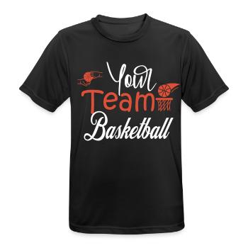 Ihr Team Basketball - Männer T-Shirt atmungsaktiv - Schwarz - Vorne - AI Model Male 178 light (178cm)