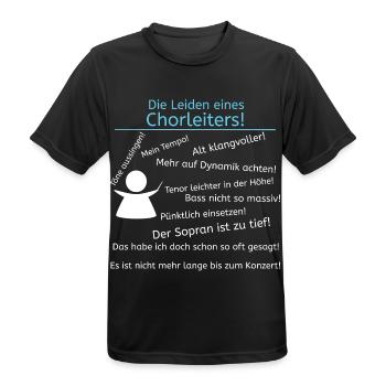 Leiden eines Chorleiters - Männer T-Shirt atmungsaktiv - Schwarz - Vorne - AI Model Male 178 light (178cm)