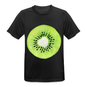 kiwi - Men's Breathable T-Shirt - black - Front - AI Model Male 178 light (178cm)