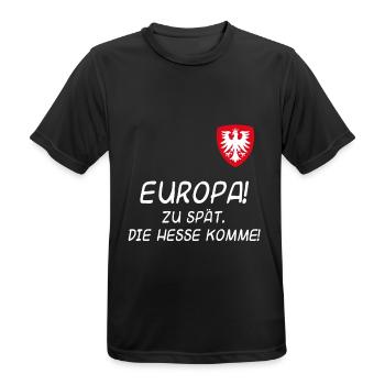 Europe - je suis la Hesse - T-shirt respirant Homme - noir - Devant - AI Model Male 178 light (178cm)