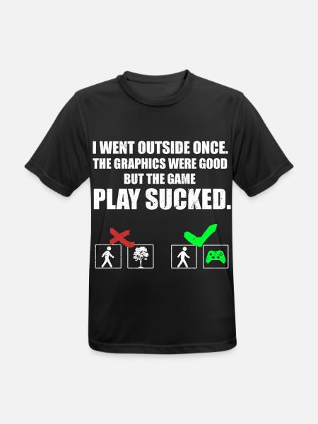 THE GAME PLAY SUCKED - Männer T-Shirt atmungsaktiv - Schwarz