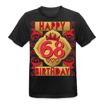 68. Geburtstag 68 Jahre alt Spruch, Vintage-Design - Männer T-Shirt atmungsaktiv - Schwarz - Vorne - AI Model Male 178 light (178cm)