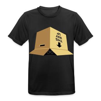 A moving box - Men's Breathable T-Shirt - black - Front - AI Model Male 178 light (178cm)