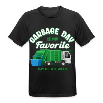 Garbage truck birthday garbage truck - Men's Breathable T-Shirt - black - Front - AI Model Male 178 light (178cm)