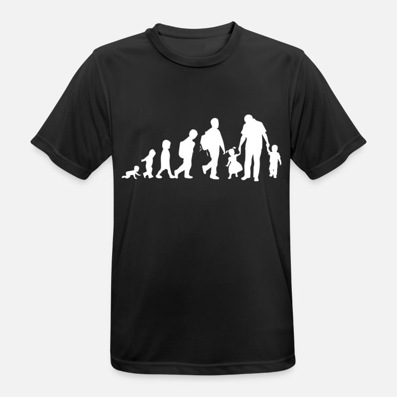 Dad Evolution - Men's Breathable T-Shirt - black