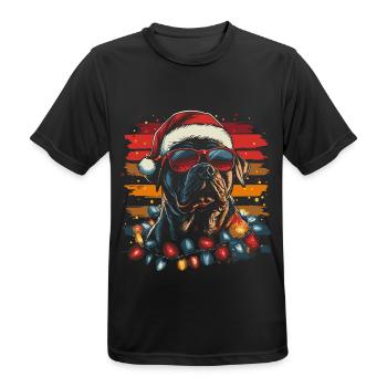 Cool Cane Corso Christmas - Men's Breathable T-Shirt - black - Front - AI Model Male 178 light (178cm)