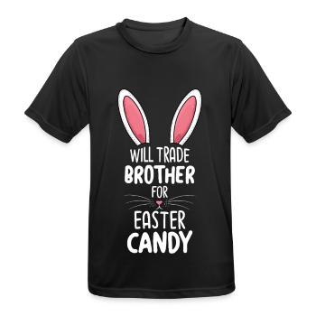 Will Trade Brother For Easter Candy - Men's Breathable T-Shirt - black - Front - AI Model Male 178 light (178cm)